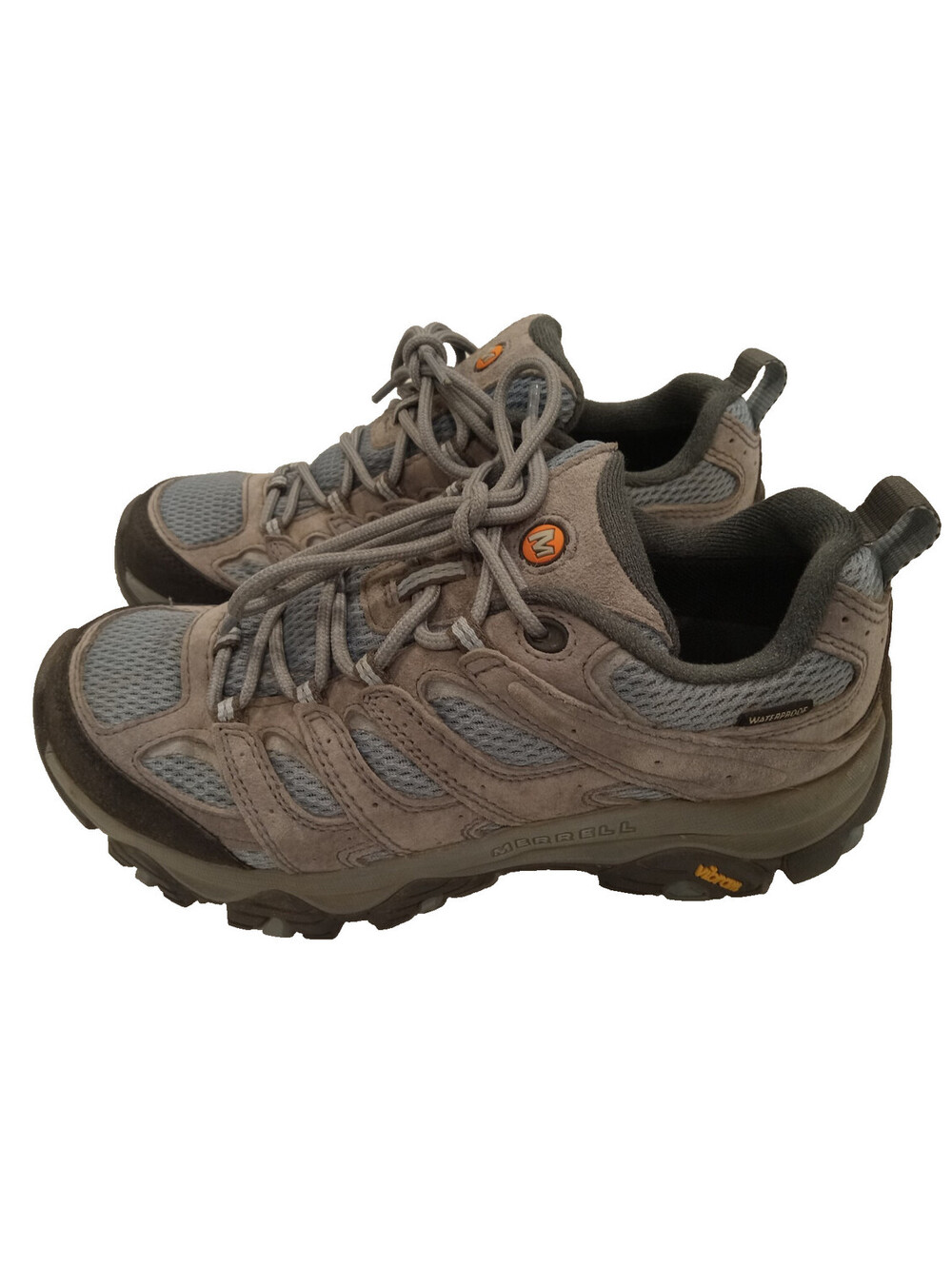 Merrell Moab 3 Waterproof Hiking Shoes Womens Size 7 Granite Suede Trail Shoes M